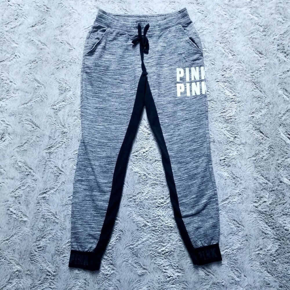 Victoria Secret PINK Legging Pants Women's Small Gray‎ Drawstring Waist Jogger